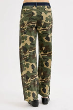 RISEN Camouflage Wide Leg Jeans - Ladyez