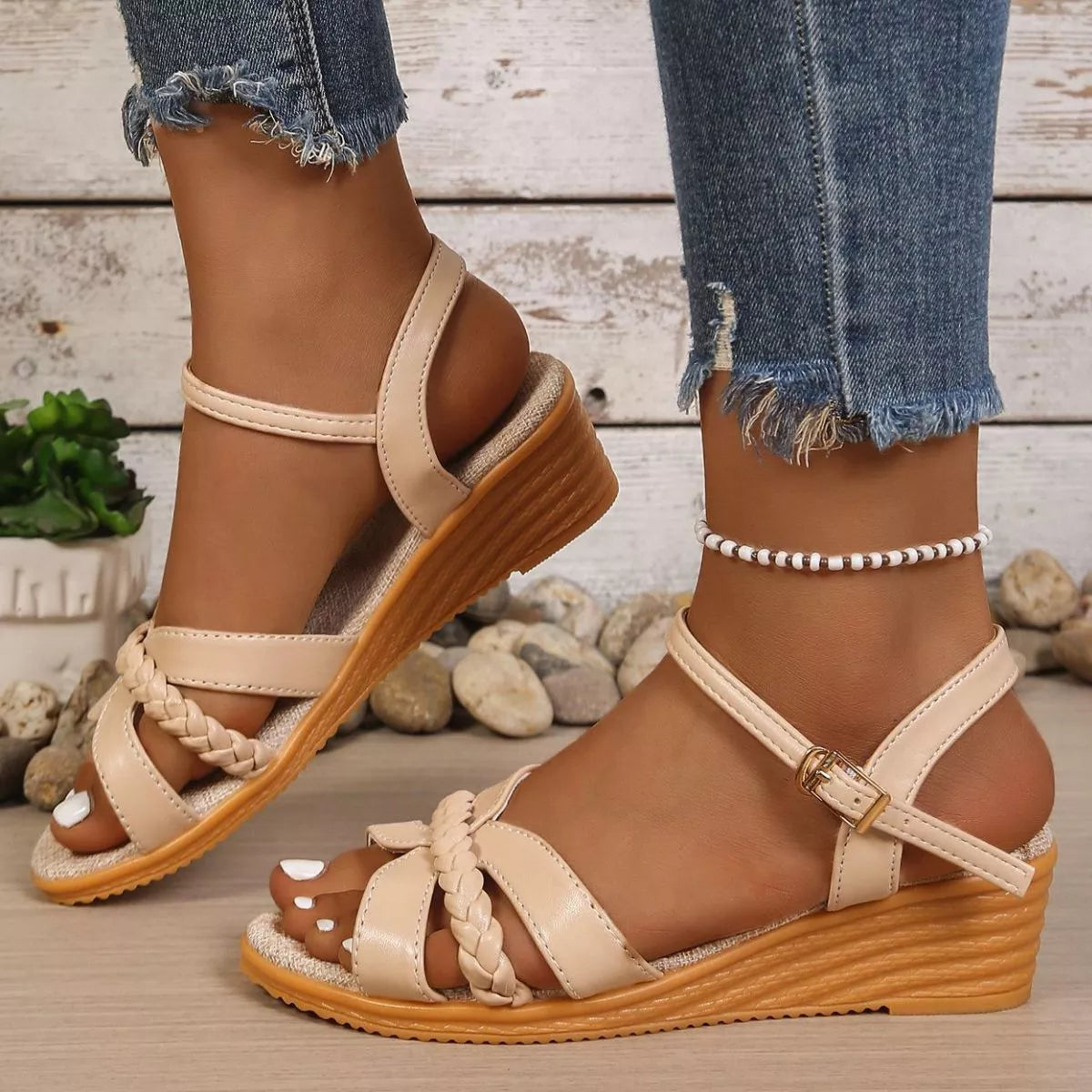 Open Toe Wedge Sandals