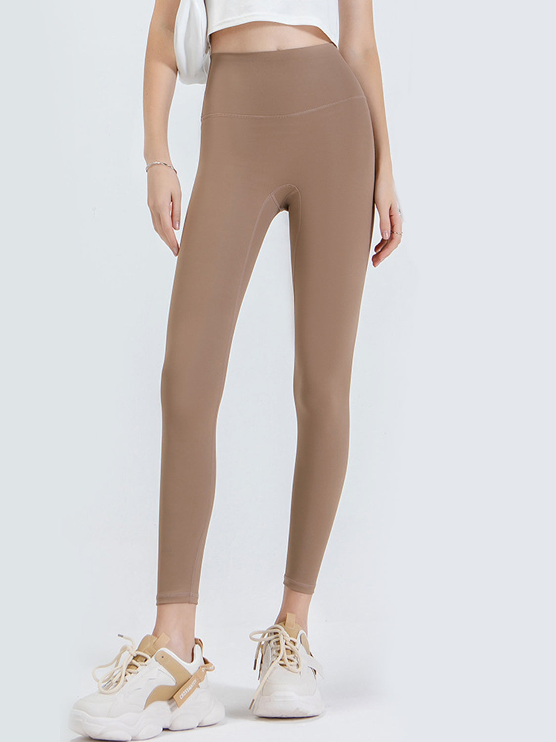Wide Waistband Sports Leggings - Ladyez