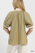 Umgee Botanical Print Blouse