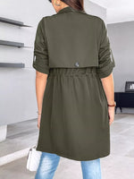 Drape Collar Lightweight Trench Coat