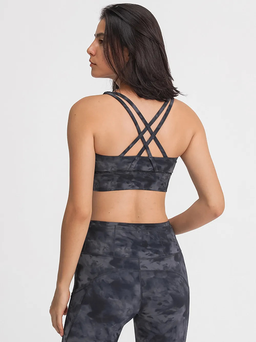Millennia Crisscross Scoop Neck Active Tank - Ladyez