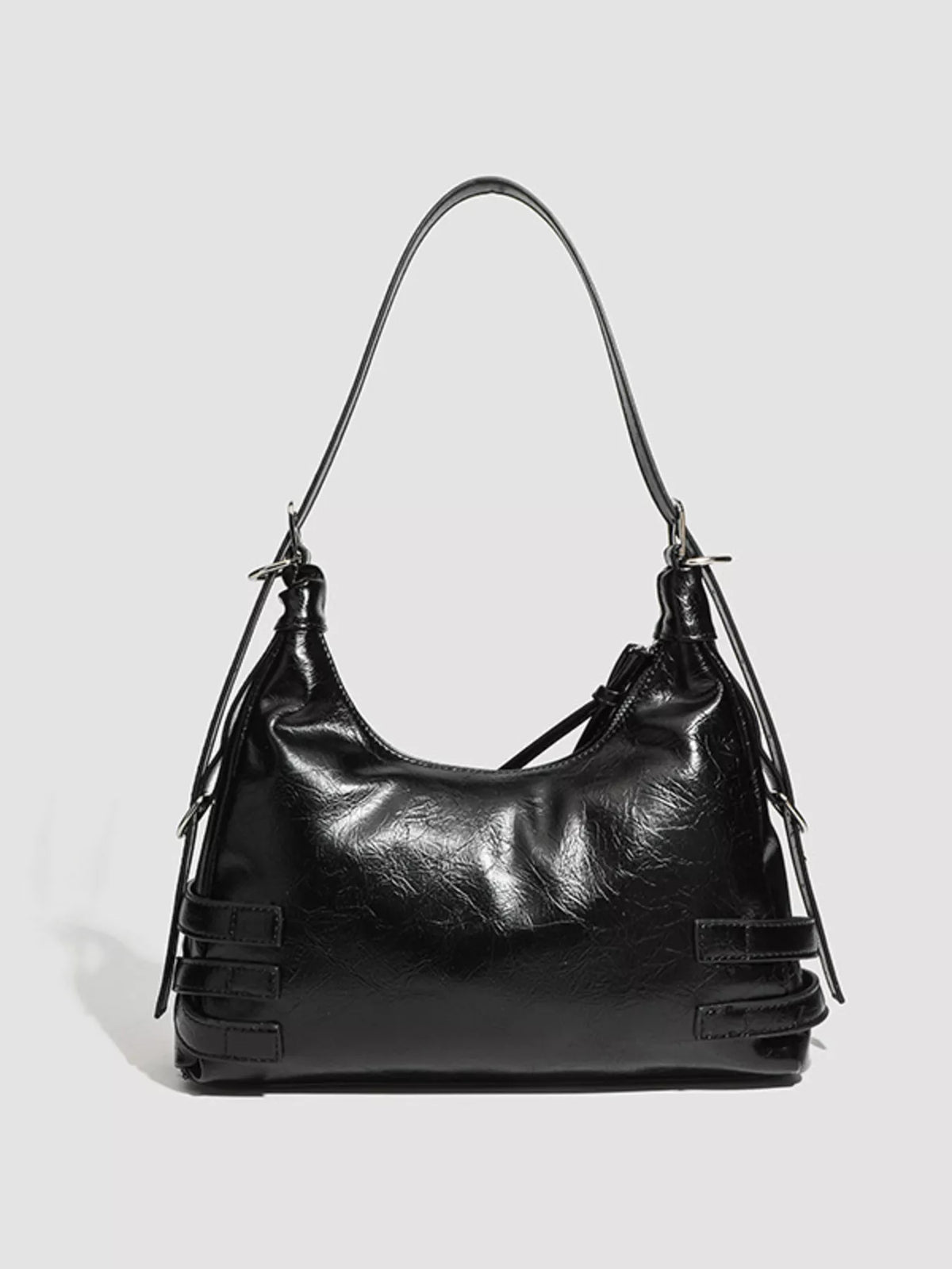 Buckled Strap Shoulder Bag