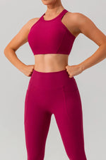 Round Neck Racerback Active Tank - Ladyez
