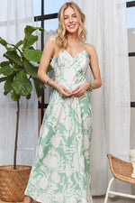 ADORA Print Spaghetti Strap Maxi Dress