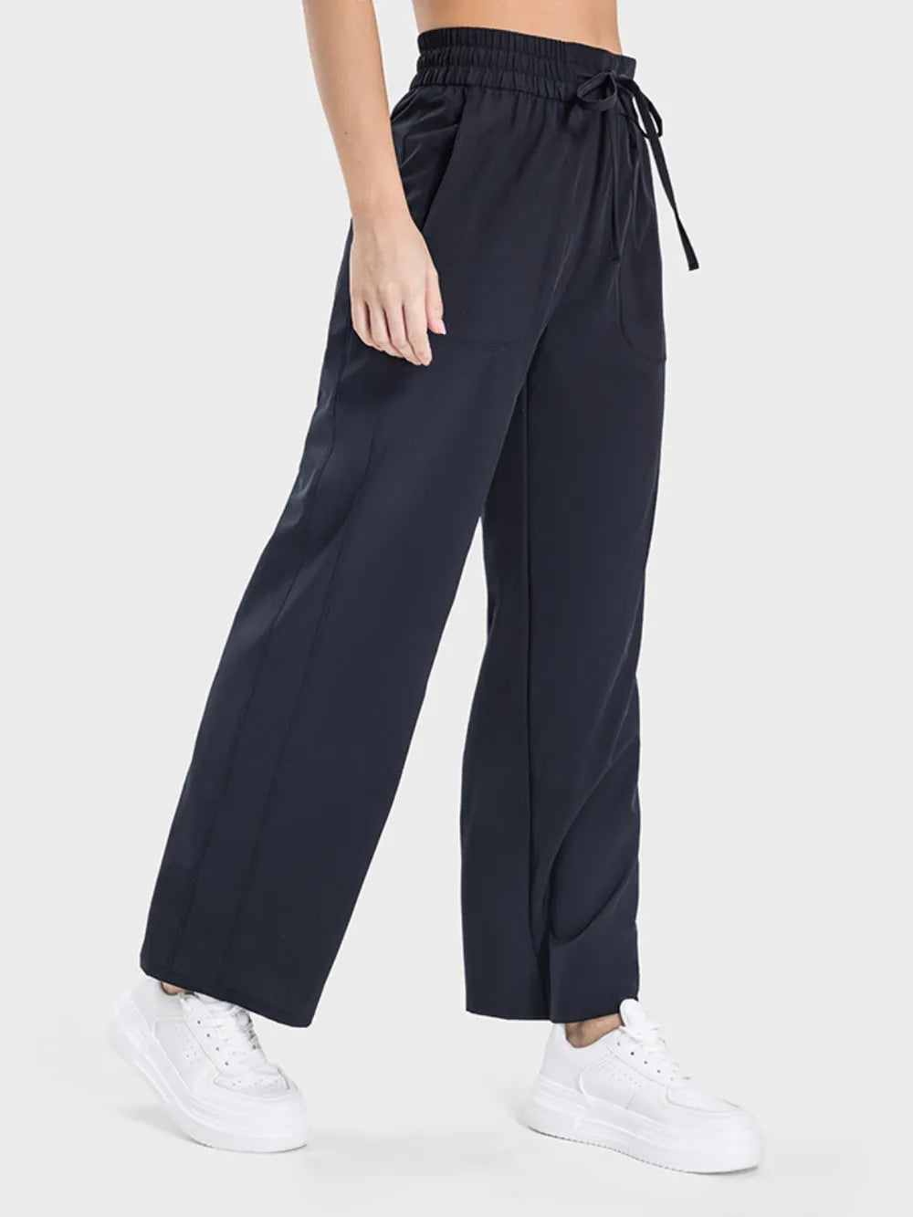 Millennia Drawstring Pocketed Active Pants - Ladyez