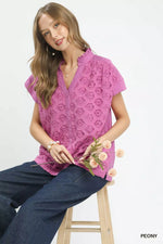 Umgee Lace Button-Front Top