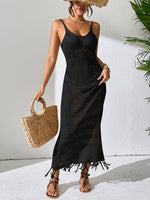 Openwork Scoop Neck Cover-Up Dress - Ladyez
