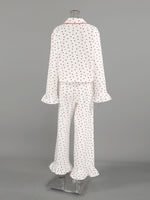 Heart Print Long Sleeve Top and Pants Lounge Set