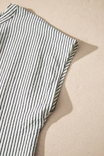Striped Ruffle Button Front Maxi Dress