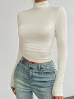 Devine Mock Neck Long Sleeve T-Shirt - Ladyez