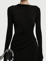 Ruched Long Sleeve Maxi Dress