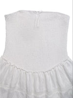 Smocked Tube Eyelet Hem Mini Dress