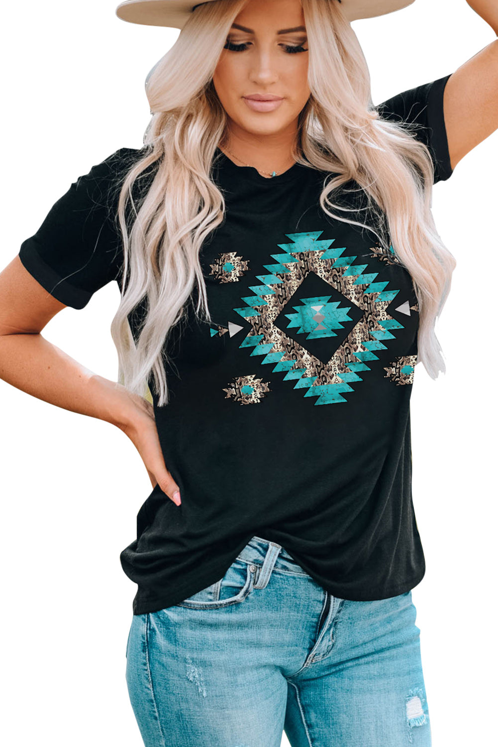 WesternPrinted Crewneck Graphic Tee