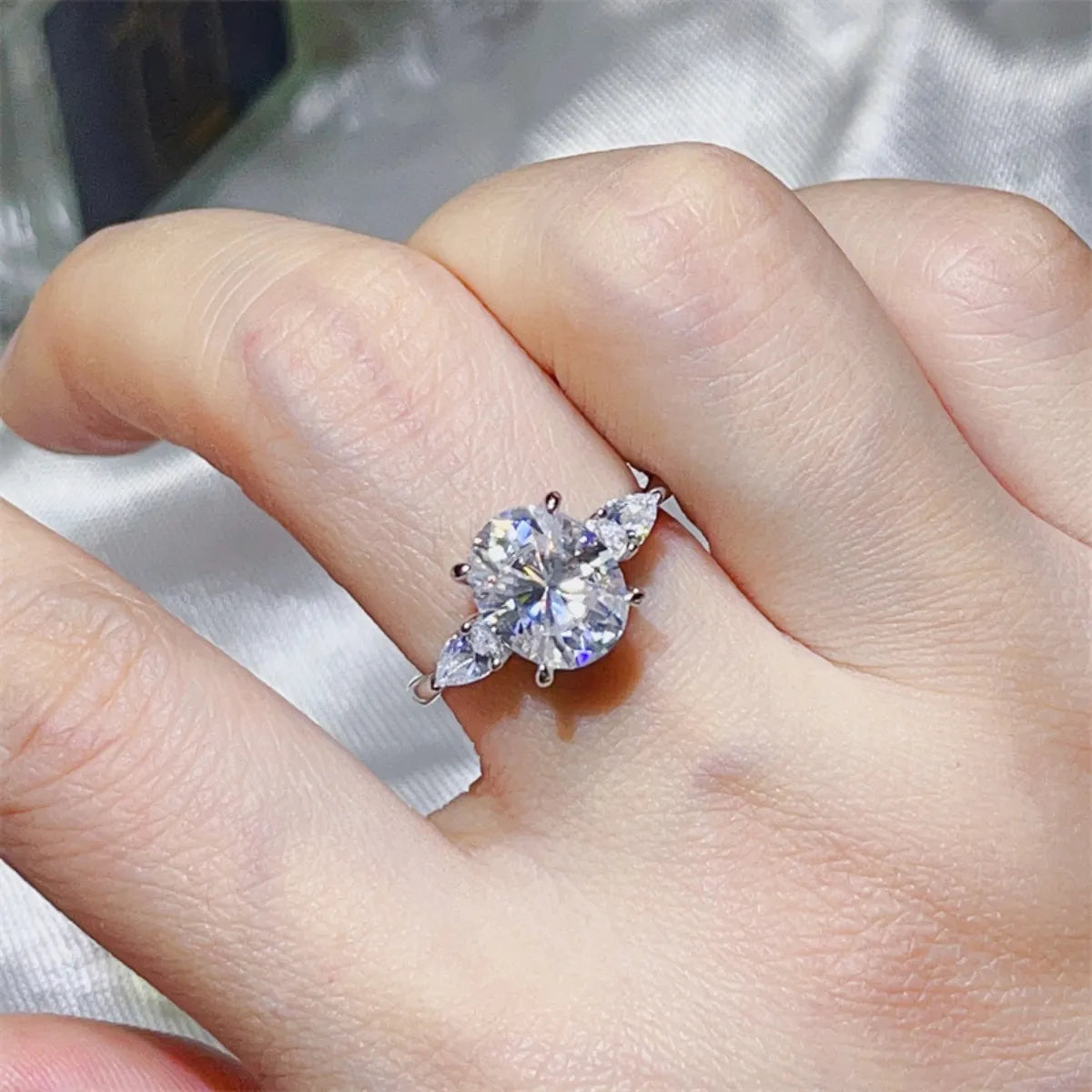 3 Carat Moissanite 925 Sterling Silver Ring