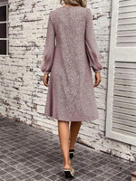 Leopard Balloon Sleeve Midi Dress