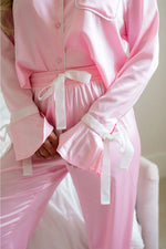 Collared Neck Long Sleeve Top and Pants Lounge Set - Ladyez