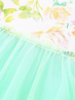 Children's Floral Print Tulle Dress