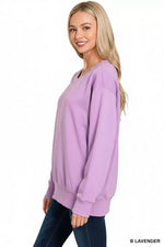 Zenana Fleece Boat Neck Sweatshirt