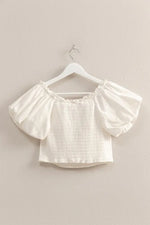 HYFVE Puff Sleeve Sweetheart Neck Top