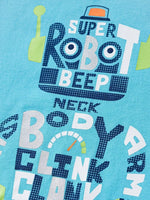 Children's Robot Short Sleeve T-Shirt & Plaid Shorts Set