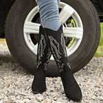 Point Toe Block Heels Boots