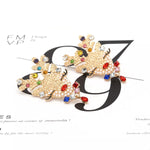 Christmas Reindeer Rhinestone Earrings