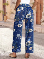 Floral Print Wide Leg Jeans