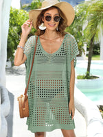 Crochet Knit Beach Cover Up Dress - Ladyez