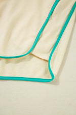 Contrast Round Neck Top and Shorts Set