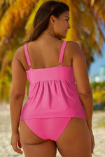 Full Size Adjustable Strap Tankini Set - Ladyez