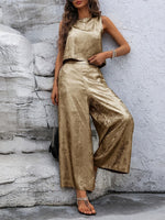 Round Neck Tank and Pants Set