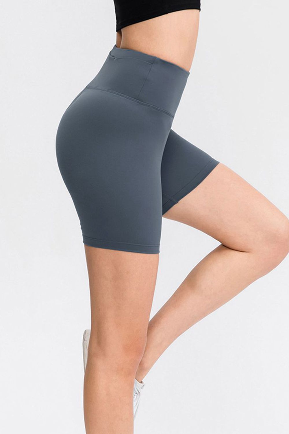 Wide Waistband Sports Shorts - Ladyez