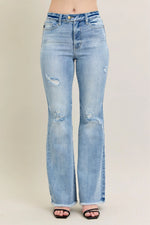 Judy Blue Full Size Hw Flare Jeans W/ Shield Pockets Plus Size - Ladyez