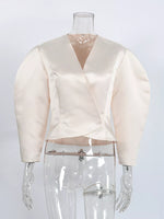 Puff Sleeve Cropped Outerwear