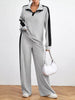 Ribbed Long Sleeve Top and Pants Set