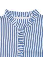 Striped Half Sleeve Mini Shirt Dress