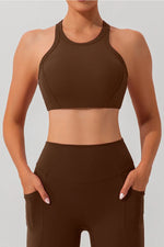 Round Neck Racerback Active Tank - Ladyez