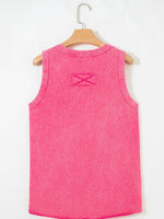 Mineral Wash V Neck Tank Top