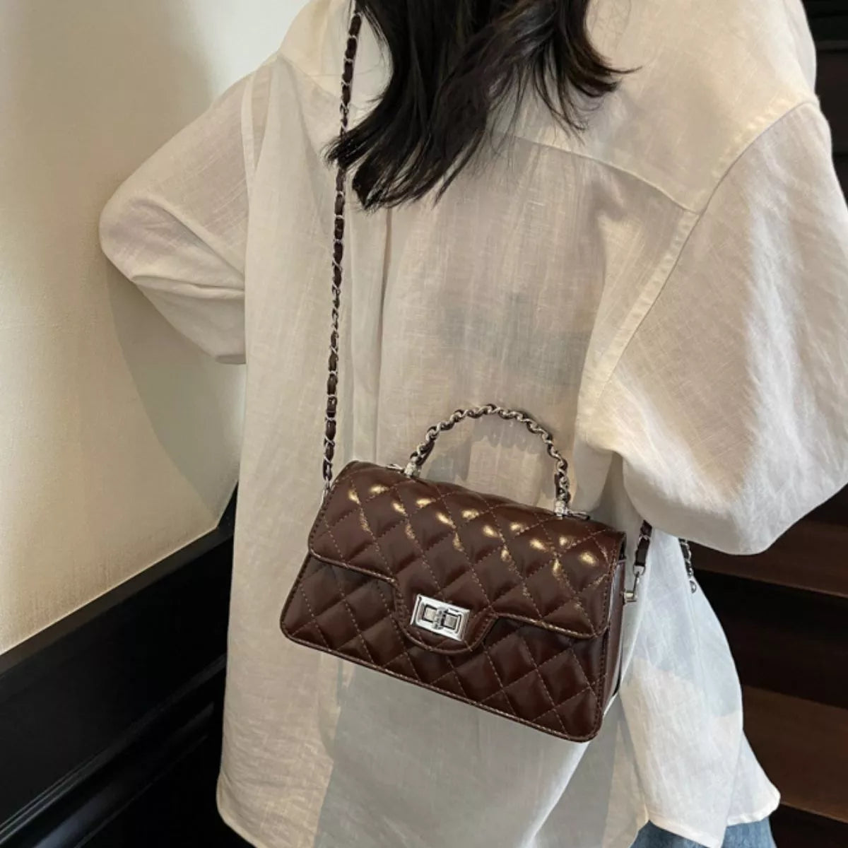 Quilted Flap Crossbody Bag