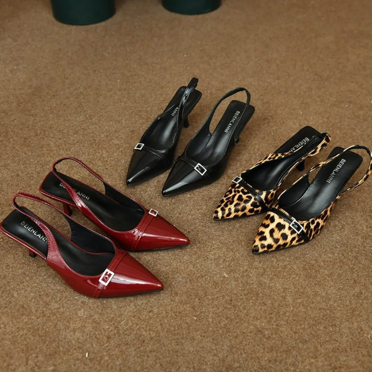 Pointed Toe Slingback Pumps