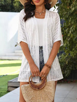 Openwork Open Front Cardigan