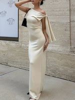 Asymmetrical Tied Sleeveless Maxi Dress - Ladyez