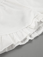 Tie Neck Balloon Sleeve Blouse and Shorts Set