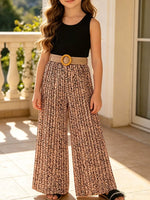 Children's Sleeveless Top & Wide Leg Pants Set