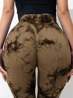 Tie-Dye High Waist Active Leggings - Ladyez
