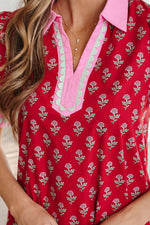 Floral Print Ruffle Hem Mini Dress