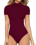 Mock Neck Short Sleeve Bodysuit
