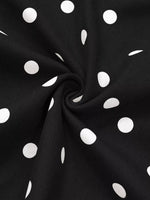 Polka Dot Half Zip Cropped Sweatshirt