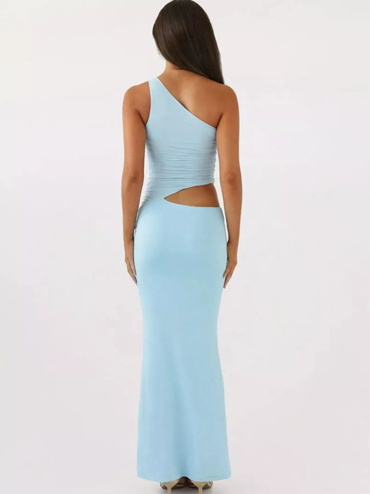 Full Size One-Shoulder Top and Maxi Skirt Set Plus Size